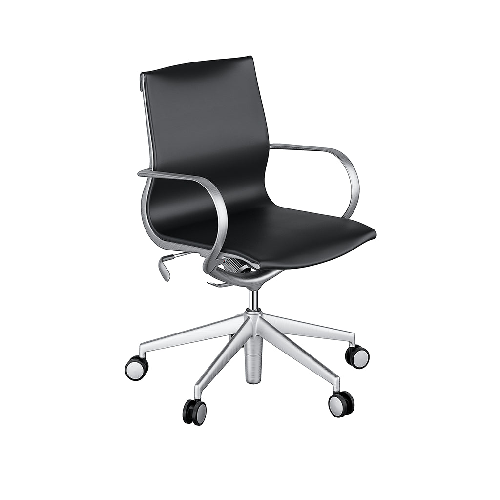Mercury Mid-Back Aluminum Manager Chair