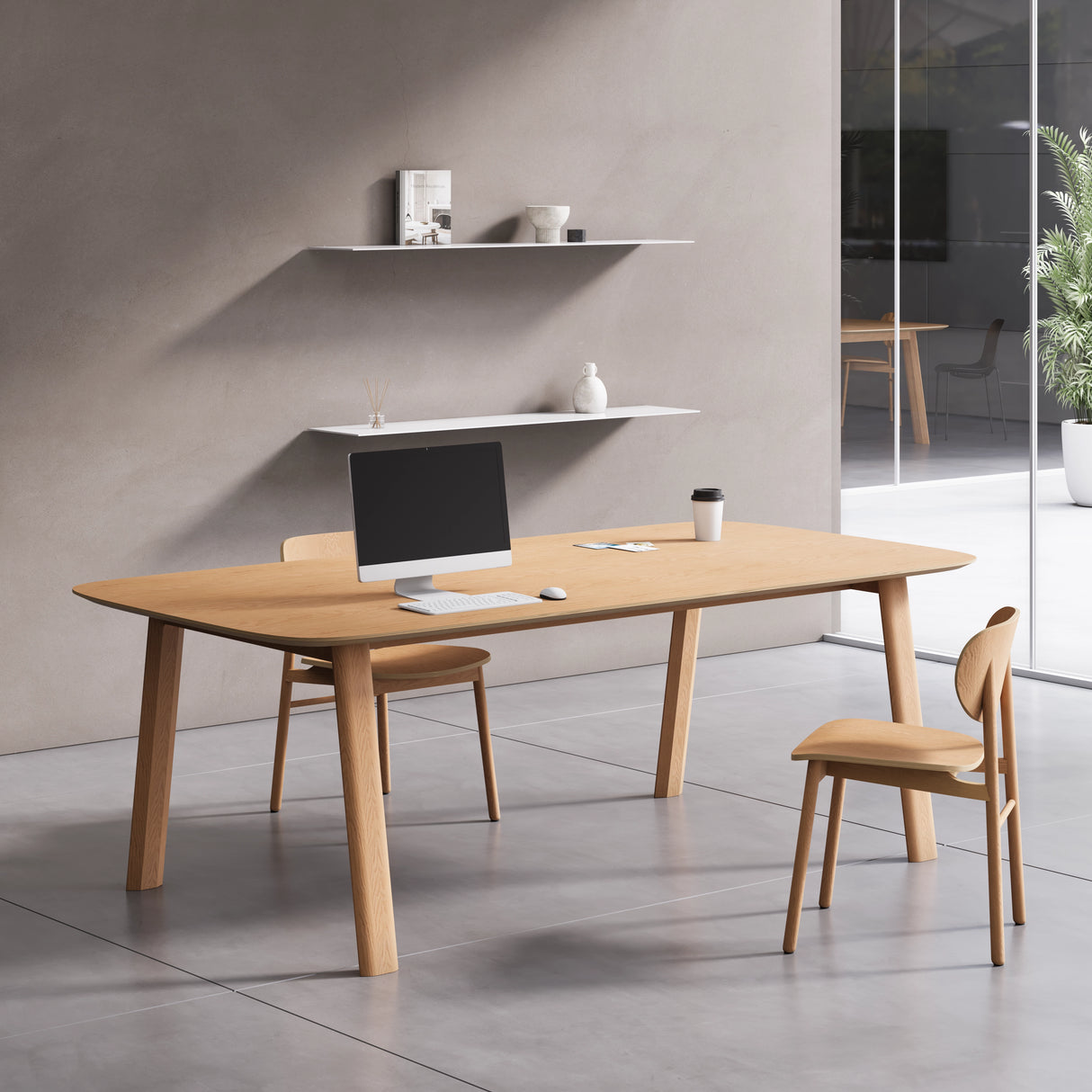 Classic Wood Meeting Table