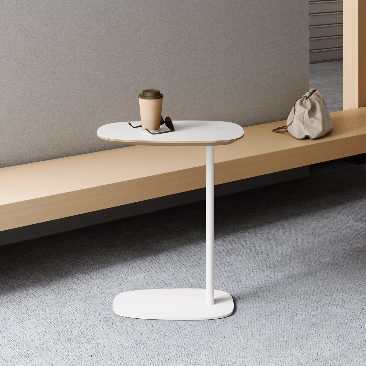 Modern C-Shaped Side Table