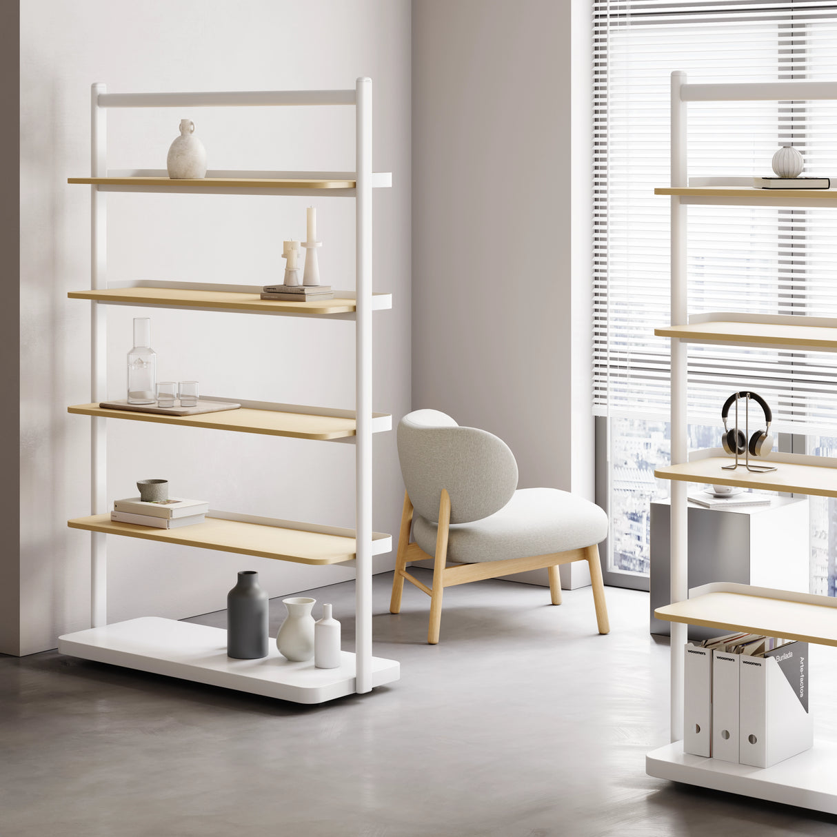 5-Tier Standing Wood Shelf