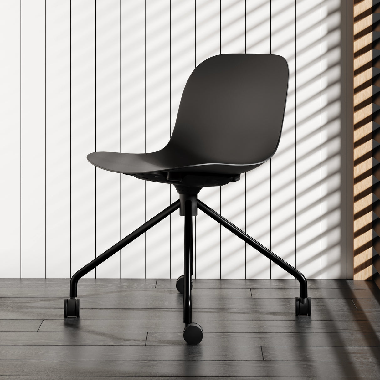 Plastic Chair with Wheels