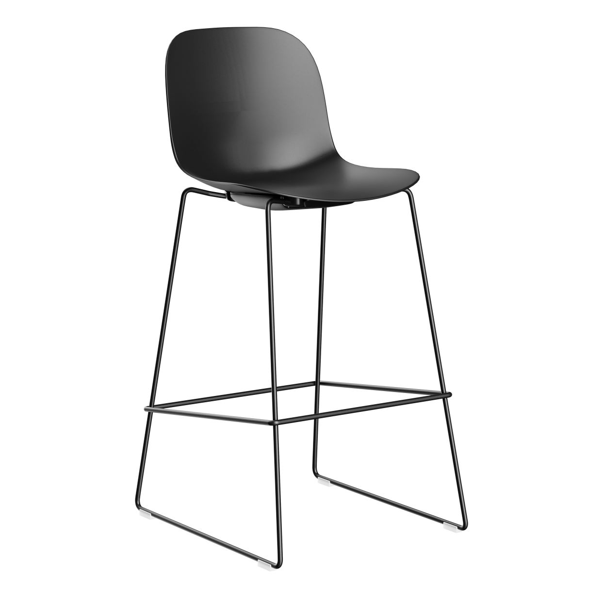 Plastic Stackable Bar Stool with Backrest