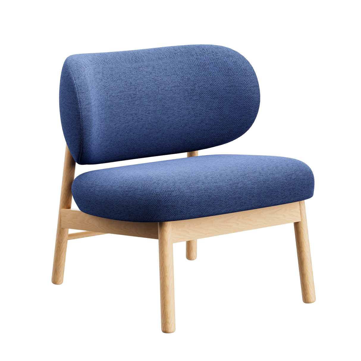 Upholstered Wooden Lounge Chair