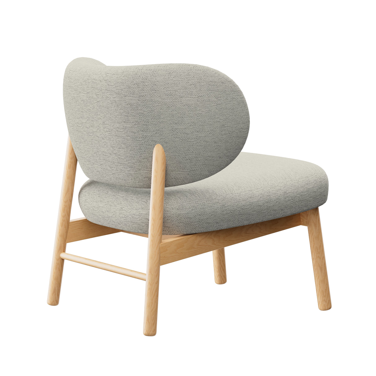 Upholstered Wooden Lounge Chair