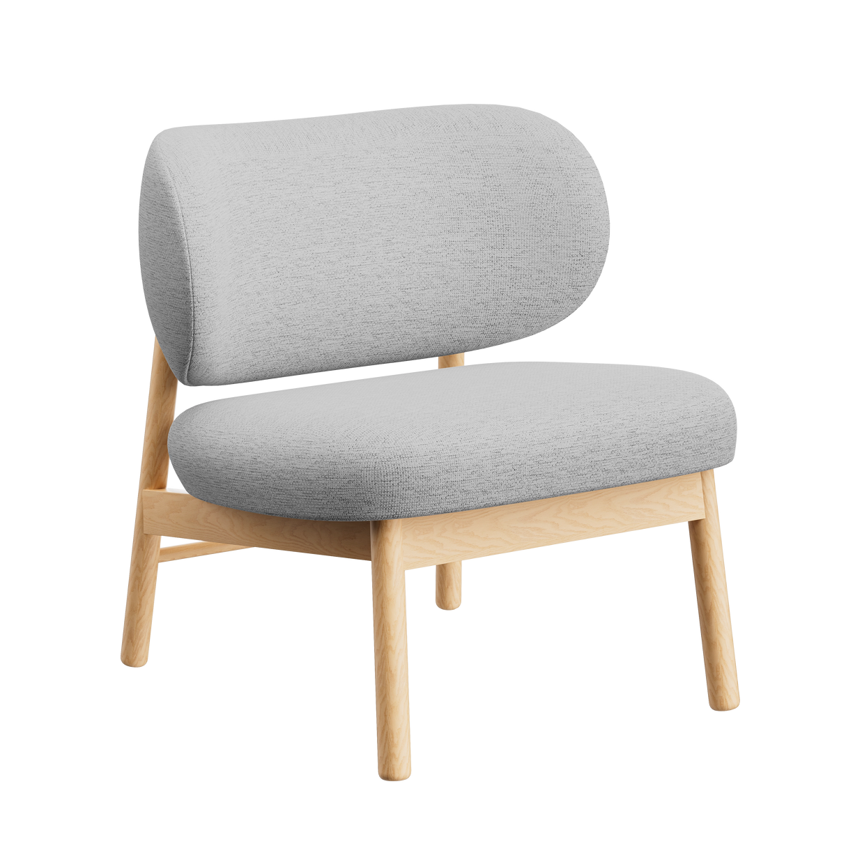 Upholstered Wooden Lounge Chair