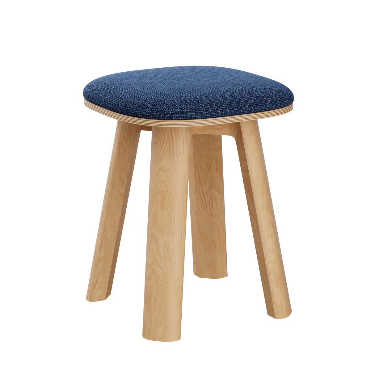 Upholstered Round Top Low Stool