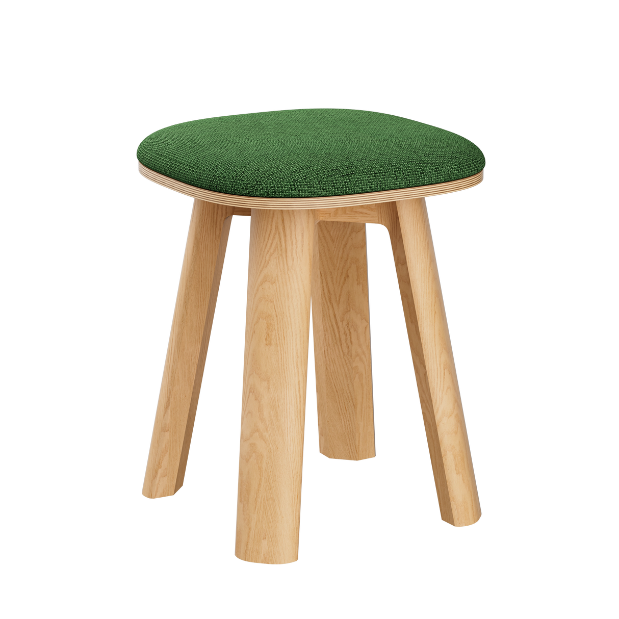 Upholstered Round Top Low Stool
