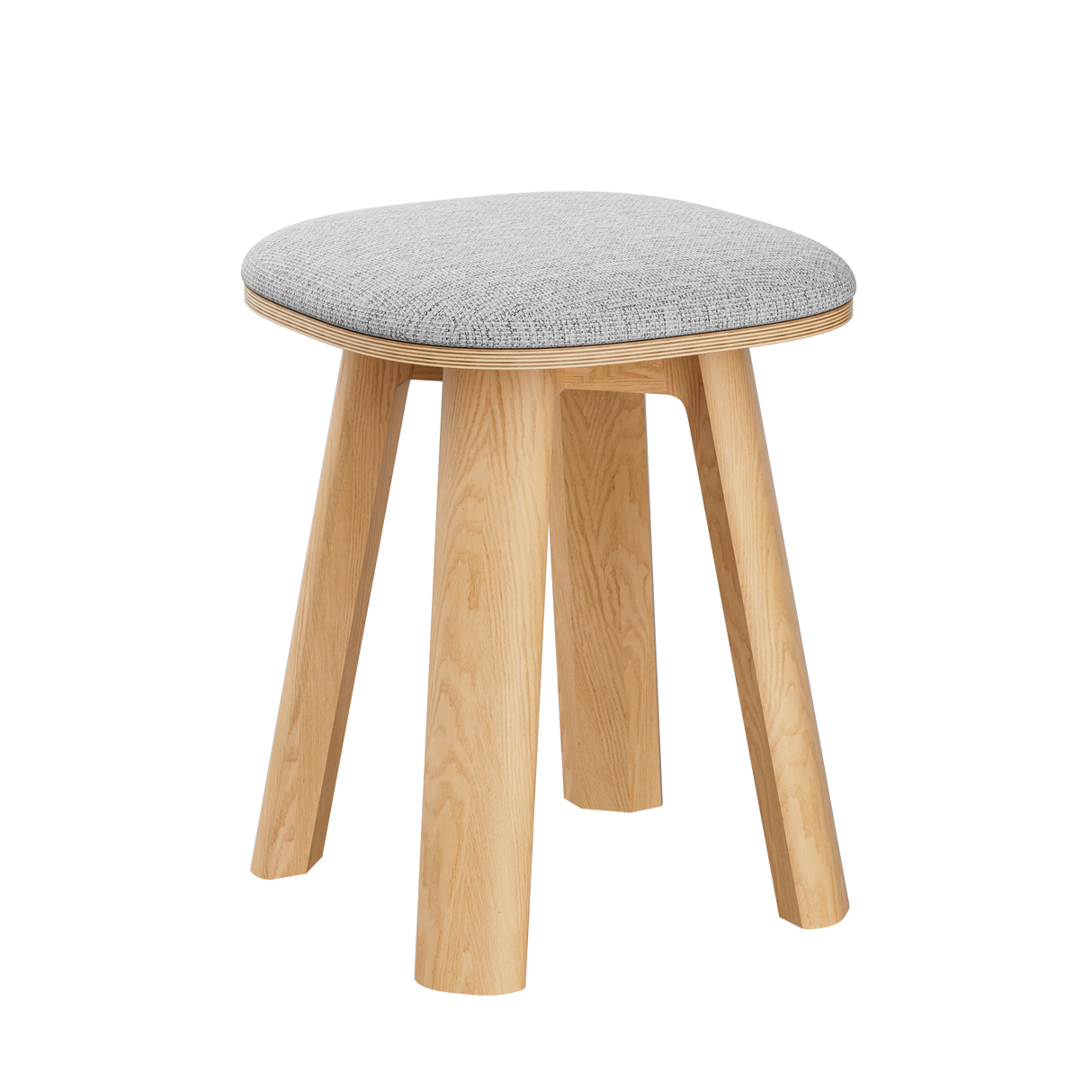 Upholstered Round Top Low Stool