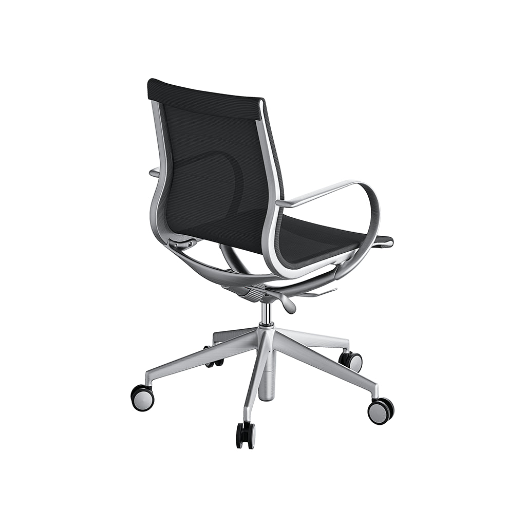 Mercury Mid-Back Aluminum Manager Chair