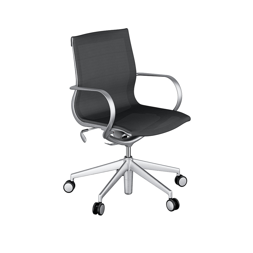 Mercury Mid-Back Aluminum Manager Chair