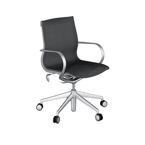 Mercury Mid-Back Aluminum Manager Chair