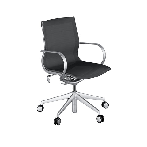 Mercury Mid-Back Aluminum Manager Chair