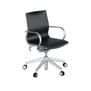 Mercury Mid-Back Aluminum Manager Chair