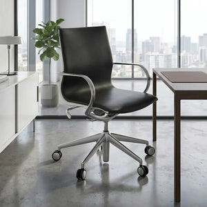 Mercury Mid-Back Aluminum Manager Chair