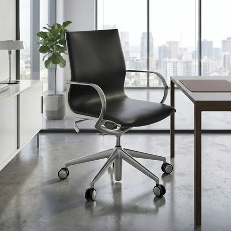 Mercury Mid-Back Aluminum Manager Chair
