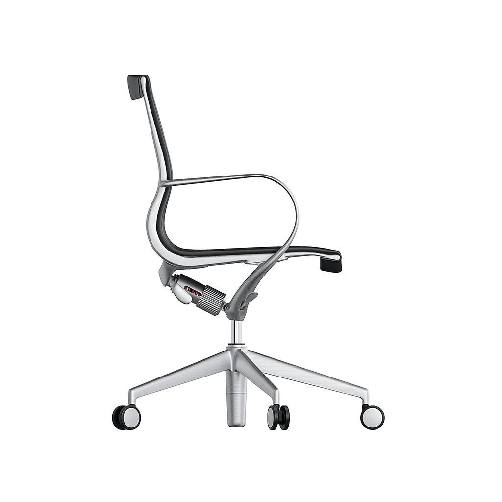 Mercury Mid-Back Aluminum Manager Chair