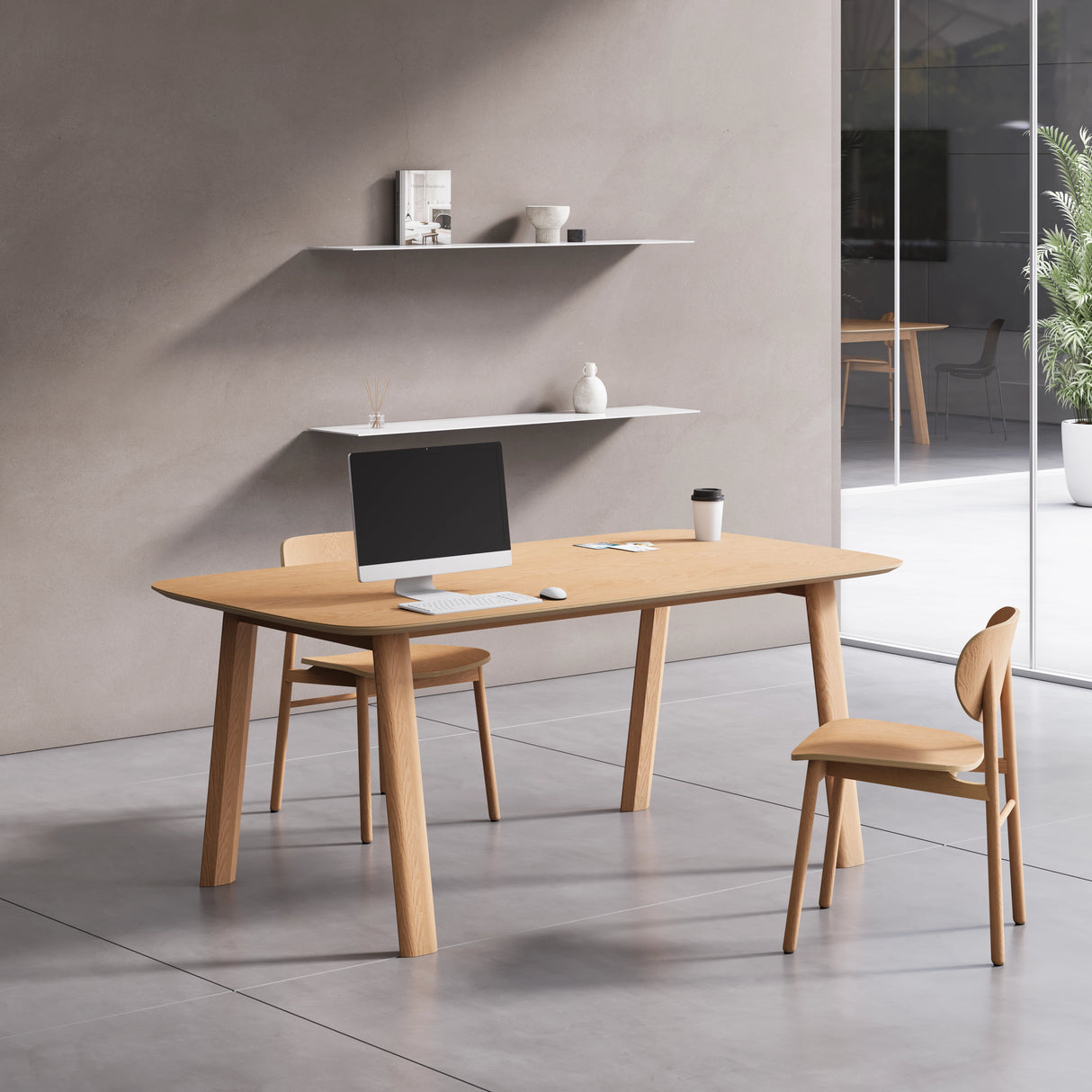 Classic Wood Meeting Table