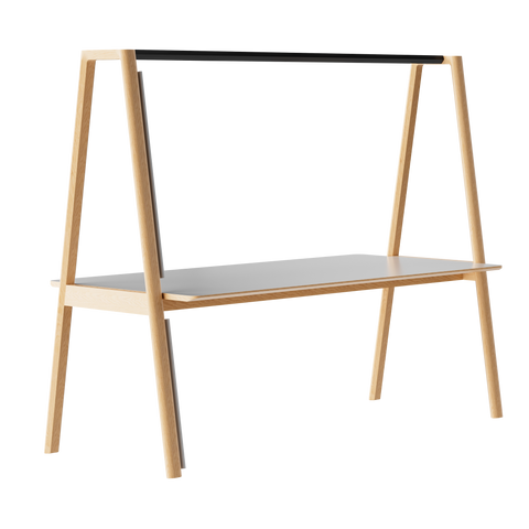 Classic Wood Table with Light Bar