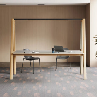 Classic Wood Table with Light Bar