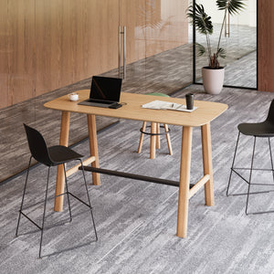 Classic Wood Wide High Table