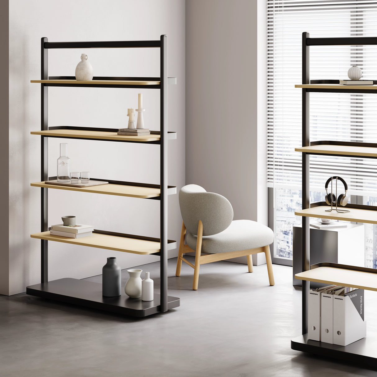 5-Tier Standing Wood Shelf