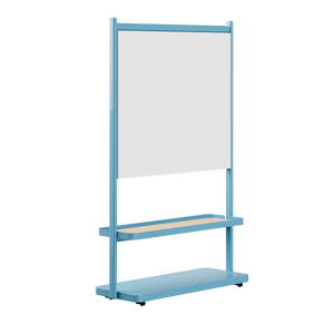 2-Tier Shelf Stand with Whiteboard