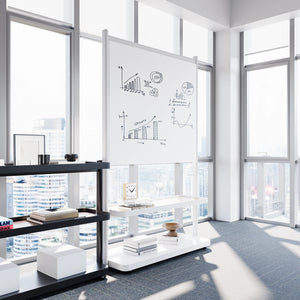 2-Tier Shelf Stand with Whiteboard