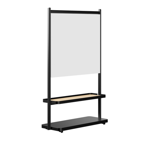 2-Tier Shelf Stand with Whiteboard
