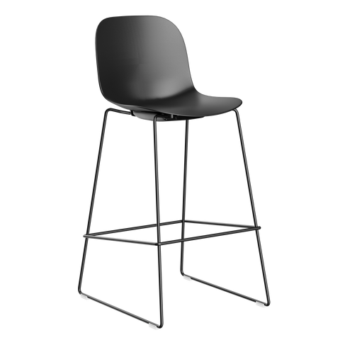 Plastic Stackable Bar Stool with Backrest