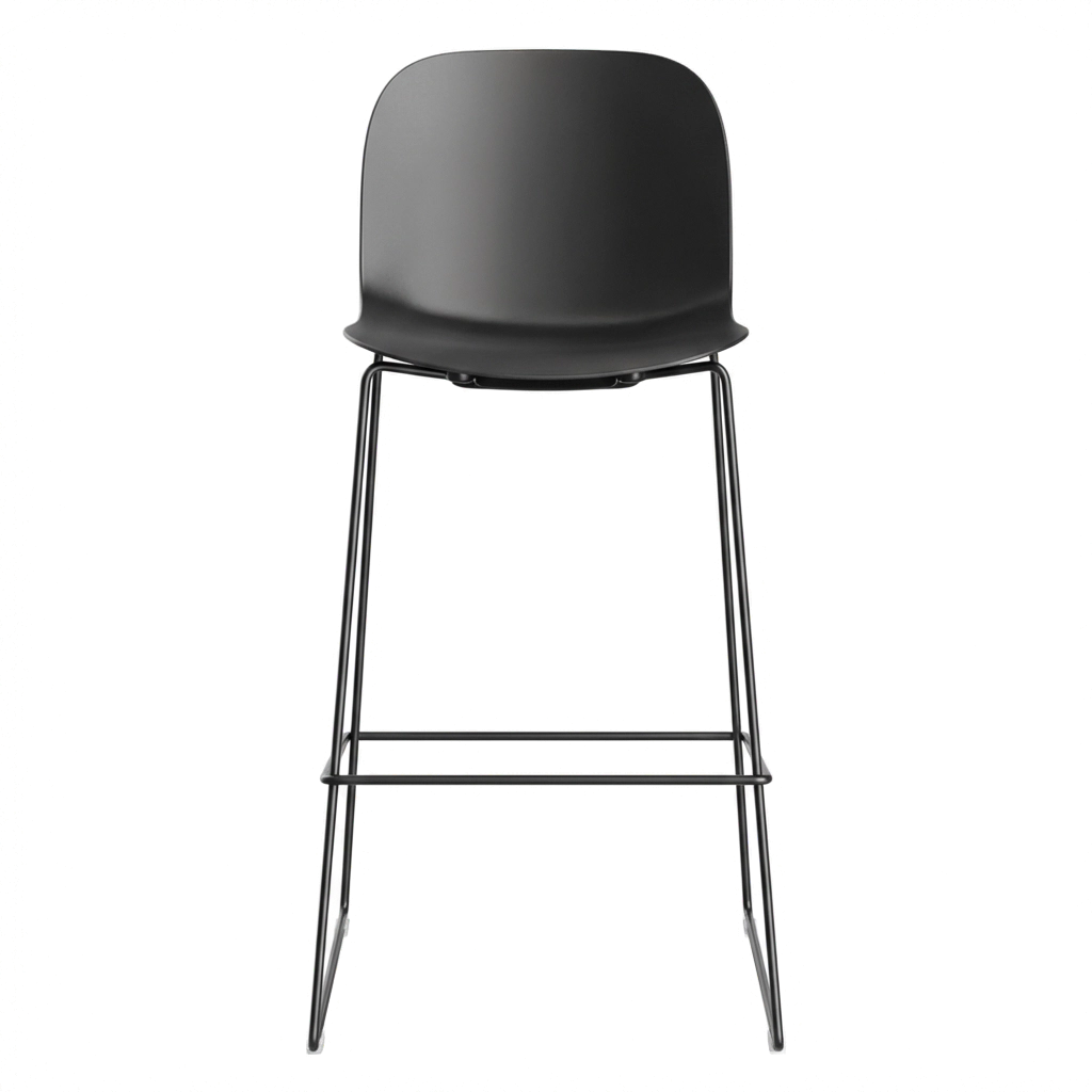Plastic Stackable Bar Stool with Backrest