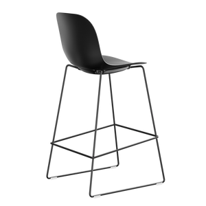 Plastic Stackable Bar Stool with Backrest