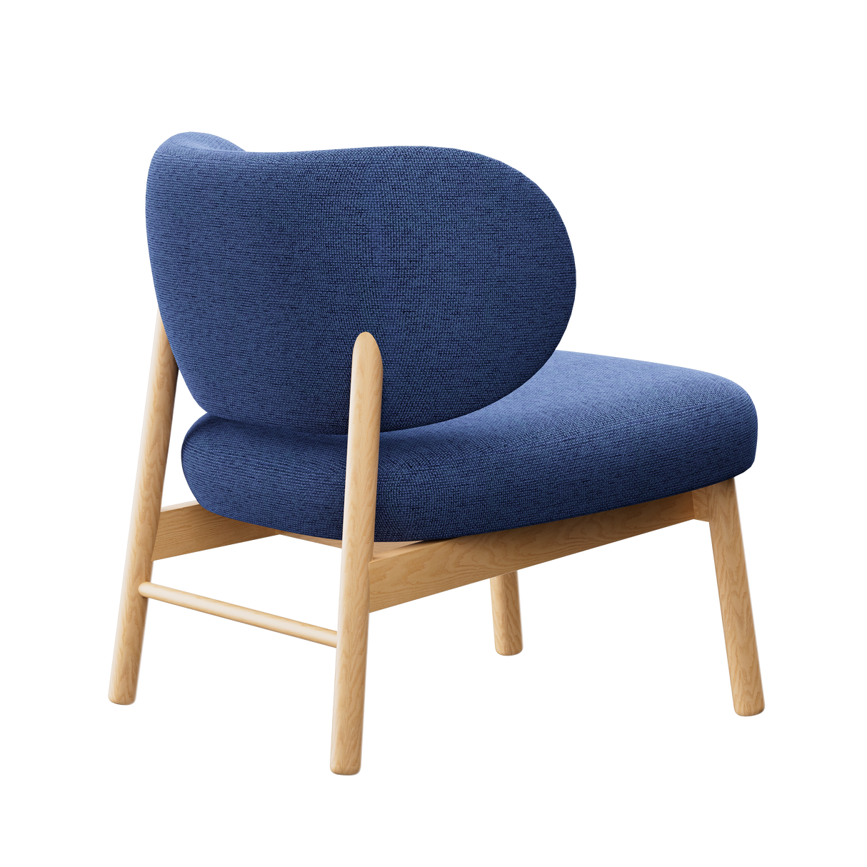 Upholstered Wooden Lounge Chair