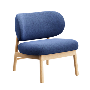 Upholstered Wooden Lounge Chair