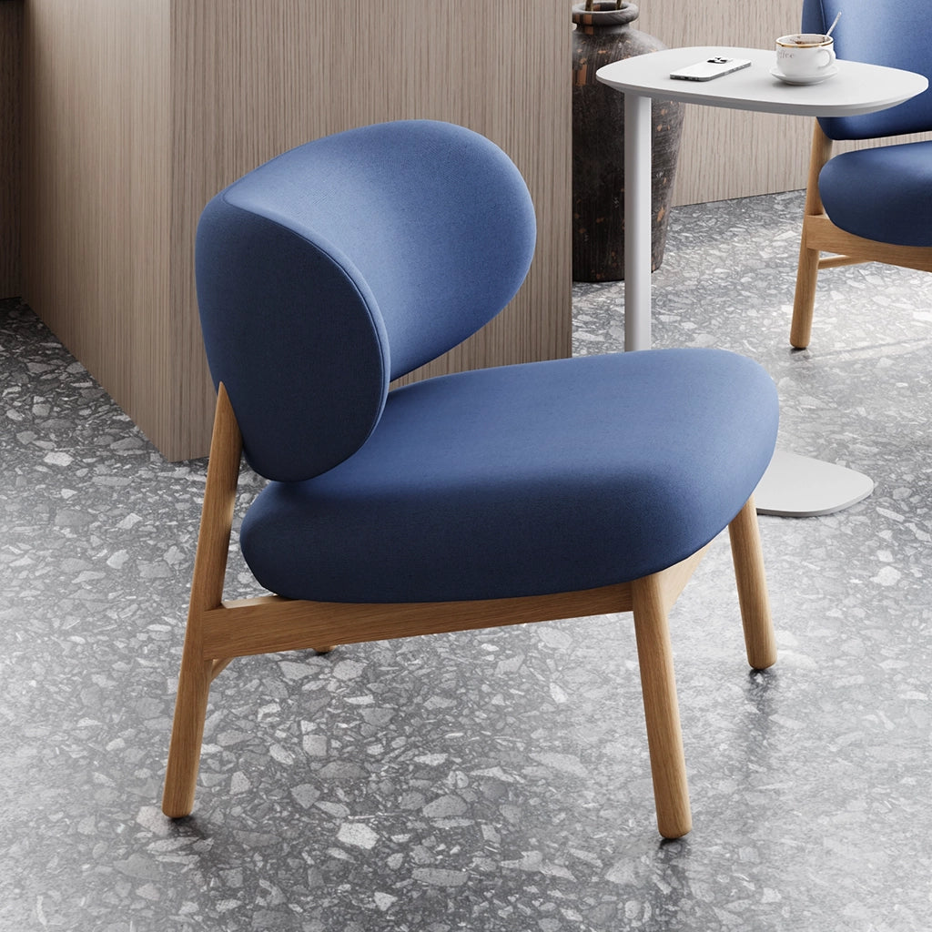 Upholstered Wooden Lounge Chair