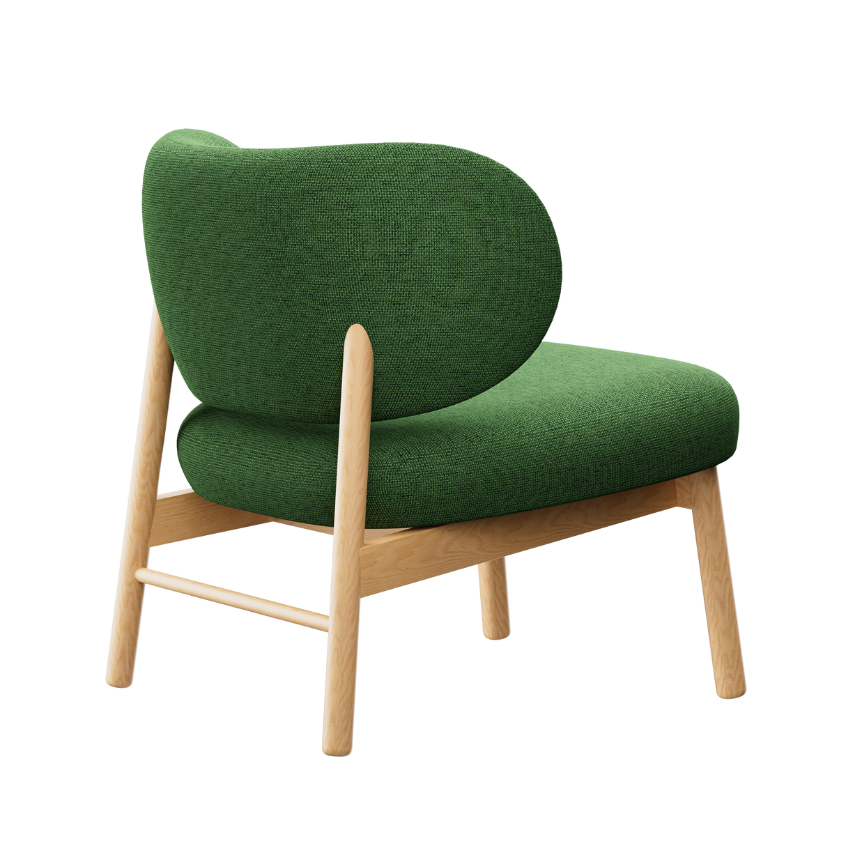 Upholstered Wooden Lounge Chair