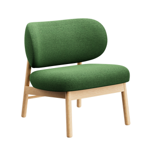 Upholstered Wooden Lounge Chair