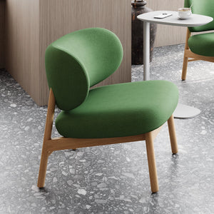 Upholstered Wooden Lounge Chair
