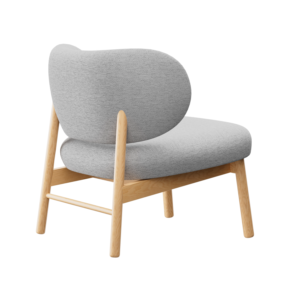 Upholstered Wooden Lounge Chair