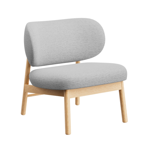 Upholstered Wooden Lounge Chair