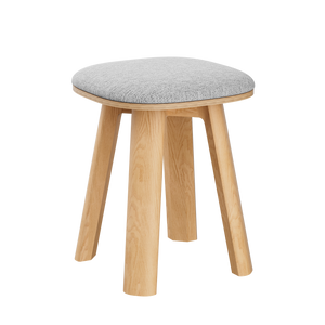 Upholstered Round Top Low Stool