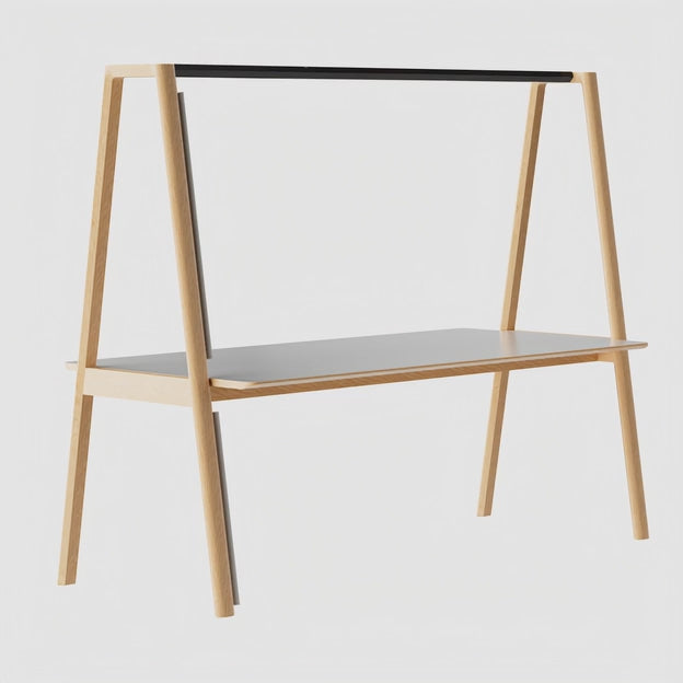 Classic Wood Table with Light Bar